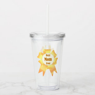 Best mum ever Golden winner award ribbon Acrylic Tumbler