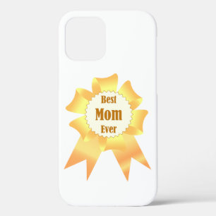 Best mum ever Golden winner award ribbon iPhone 12 Case