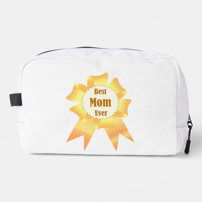 Best mum ever Golden winner award ribbon Dopp Kit (Front)