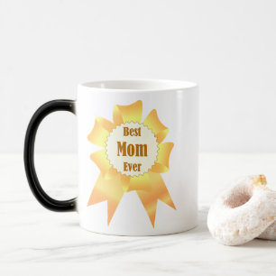 Best mum ever Golden winner award ribbon Magic Mug