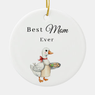 Best Mum Ever Goose Photo Ceramic Ornament