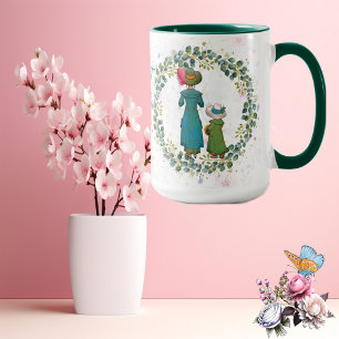 Best Mum Ever Green Wreath Vintage Mothers Day Fun Mug