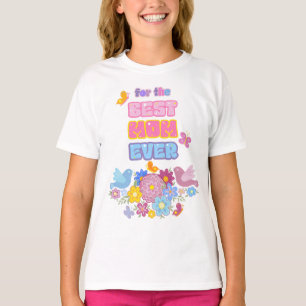 Best Mum Ever Groovy Pastel Floral Mother's Day T-Shirt