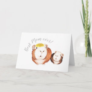 Best Mum Ever! Guinea Pig Mother's Day  Card