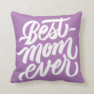 Best Mum Ever Handwritten Script Lavender Cushion