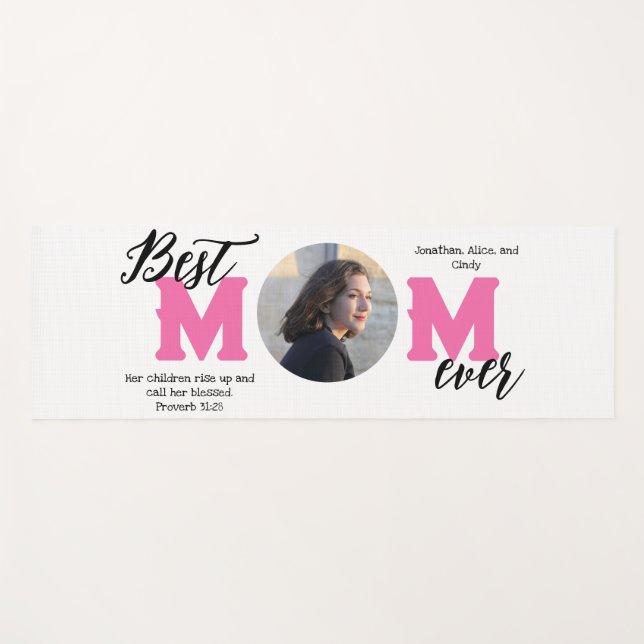 Best Mum Ever Happy Mothers Day Yoga Mat (Front (Horizontal))