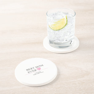 Best Mum Ever Heart Coaster – Personalised 