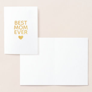 Best Mum Ever Heart Foil Card