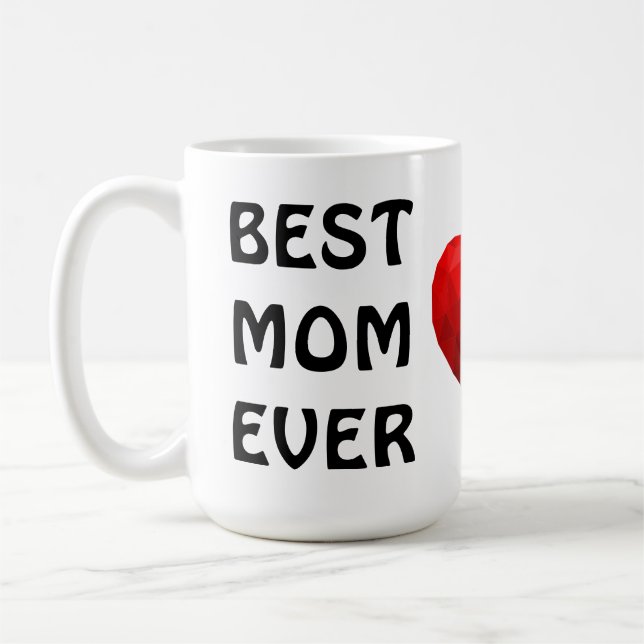Best Mum Ever Heart Love You Mum Mother's Day Mug (Left)