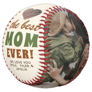 Best Mum Ever Heart Mother`s Day 2 Photo Softball