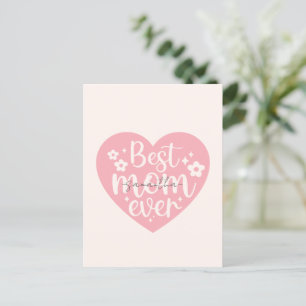 Best Mum Ever - Heart Postcard