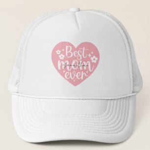 Best Mum Ever Heart Trucker Hat