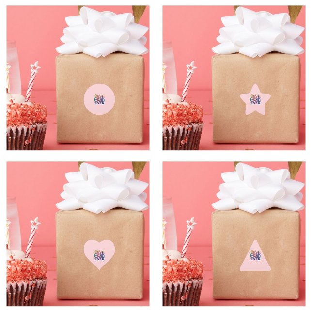 Best Mum Ever Hearts & Flowers Classic Round Sticker (best mom ever stickers and labels flowers hearts)