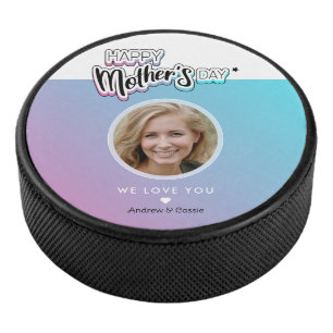 Best mum ever hockey puck