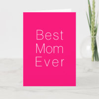 Best Mum Ever hot pink fuchsia custom minimalist 
