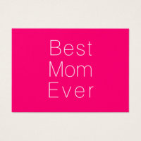 Best Mum Ever hot pink fuchsia minimalist card