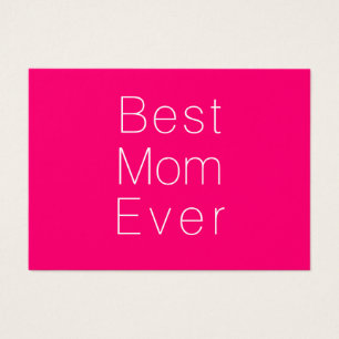 Best Mum Ever hot pink fuchsia minimalist card