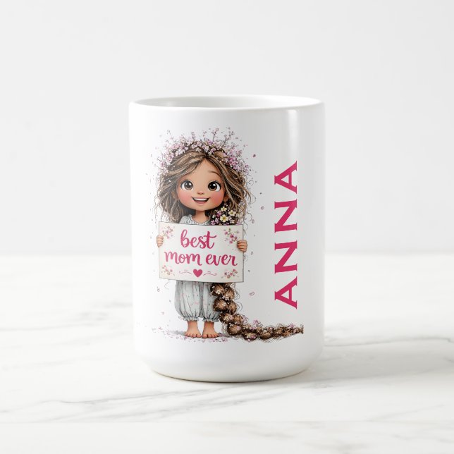 Best Mum Ever Illustration Mug Gift (Center)