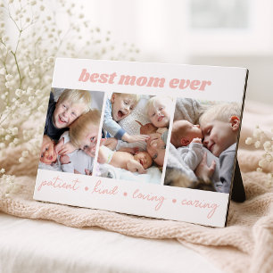 Best Mum Ever Kids Photo Plaque