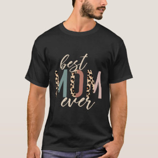 Best Mum Ever Leopard Print Mother'S Day T-Shirt