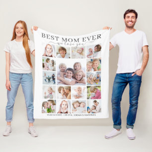Best Mum Ever Love You 17 Photo Script Names Fleece Blanket