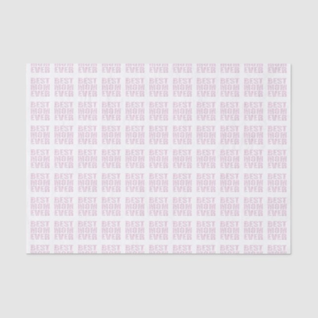 Best Mum Ever - Low Poly Geometric Triangle - Pink Tissue Paper (Front)