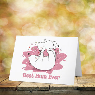 Best Mum Ever Mama Bear Mother’s Day Holiday Card