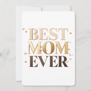 Best Mum Ever Minimal Design Classy Mother’s Day Invitation