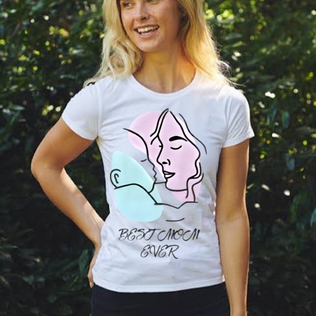 Best Mum Ever Minimalist Line Art Mother's day Tee (Creator Uploaded)