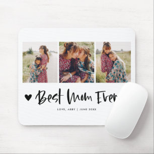 Best Mum Ever Minimalist Photo Collage  Mouse Pad