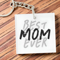Best Mum Ever Modern Black and Grey Grunge