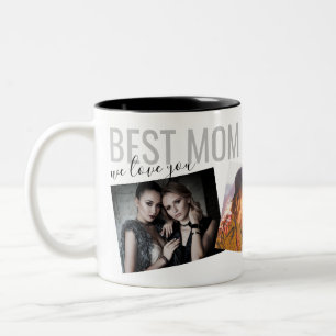 Best Mum Ever Modern Chic Custom Photo Coffee Mug