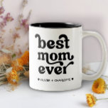 Best Mum Ever Modern Mummy Kids Names Mother's Day Two-Tone Coffee Mug<br><div class="desc">Best Mum Ever Modern Mummy Kids Names Mother's Day Two-Tone Coffee Mug</div>