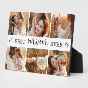 Best Mum Ever Modern Photo Collage Personalised Plaque