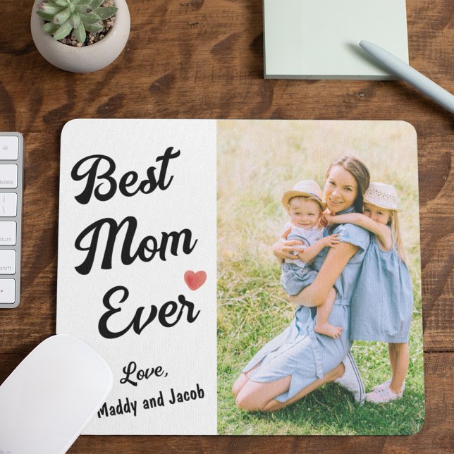 Best Mum Ever Modern Photo  Mouse Pad (Creator Uploaded)