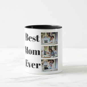 Best Mum Ever Mother's Day 3 Photo Collage Mug
