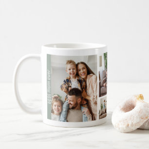 Best Mum Ever Mother's Day 5 Photos Sage Green Coffee Mug