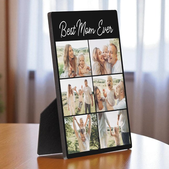 Best Mum Ever Mother's Day 6 Photo Collage Plaque (Creator Uploaded)