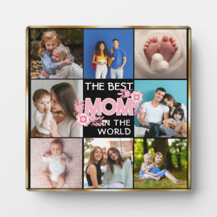 Best Mum Ever   Mother's Day 8 Photo Collage Plaque