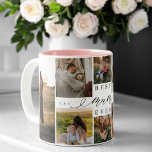 Best Mum Ever | Mother's Day 8 Photo Collage Two-Tone Coffee Mug<br><div class="desc">Send a beautiful personalized mother's day gift to your mum that she'll cherish. Special personalized mother's day family photo collage to display your special family photos and memories. Our design features a simple 8 photo collage grid design with "Best Mum Ever" designed in a beautiful handwritten black script style &...</div>