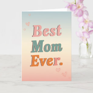 Best Mum Ever Mother's Day Card Floral Butterflies