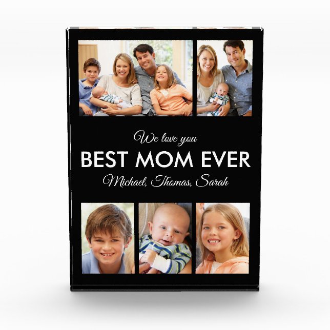 Best Mum Ever Mothers Day Collage Photo Block (Front)