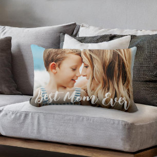 Best Mum Ever Mothers Day Custom Photo Lumbar Cushion