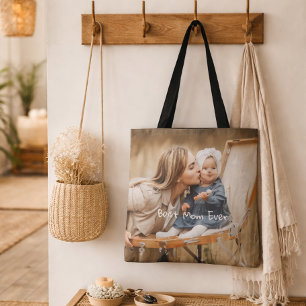 Best Mum Ever Mother's Day Custom Photo Tote Bag