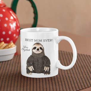 Best Mum Ever Mother's Day Cute Sloth Animal Love Coffee Mug