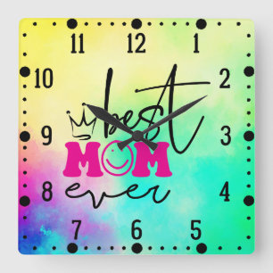 Best Mum Ever Mother's Day Design-63344 Square Wall Clock