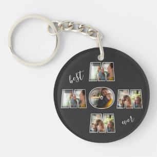 Best Mum Ever Mother's Day Gift 3 Photo Cutout Key Ring
