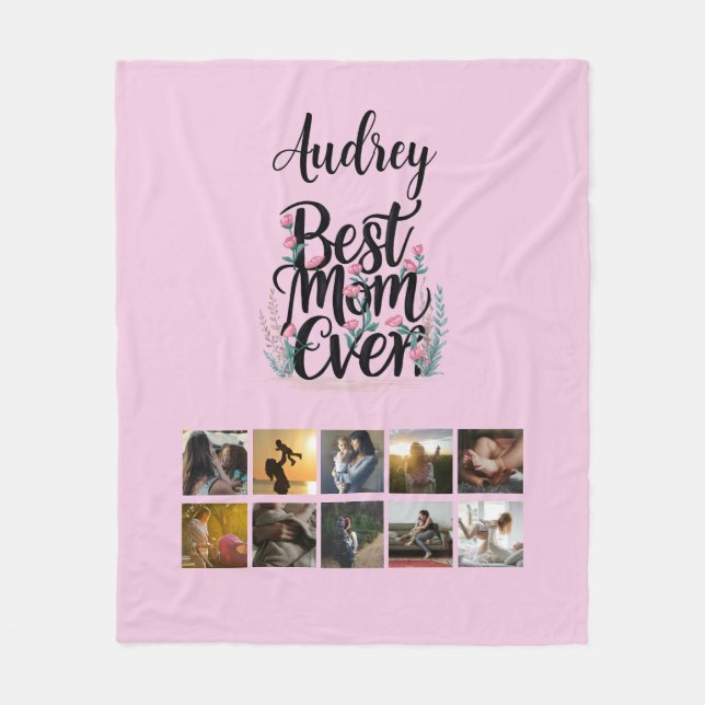 Best Mum Ever Mother's Day Gifts Keepsake Fleece Blanket (Front)