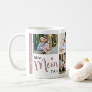 Best Mum Ever Mothers Day Mauve Photo Collage  Coffee Mug