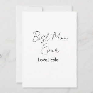 best mum ever mothers day name date simple minimal invitation